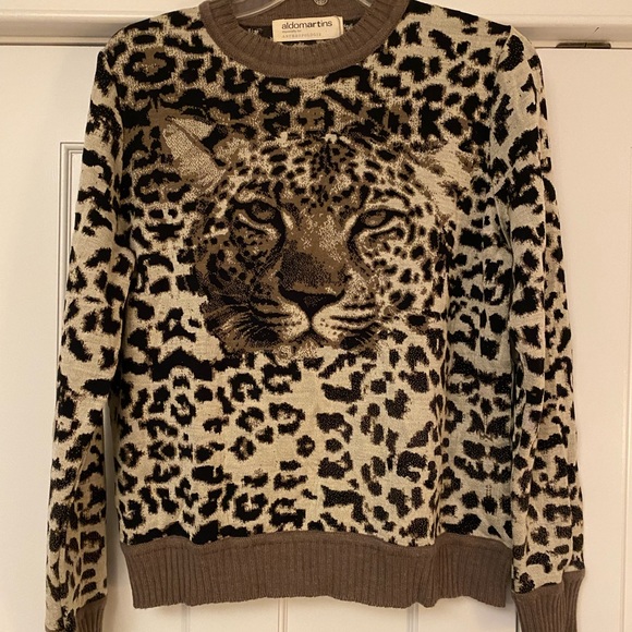 Anthropologie Aldo Martin’s Leopard Sweater - XL - Picture 2 of 9